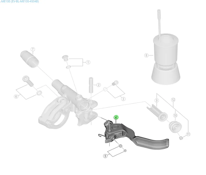 Shimano XT BL-M8100 Right Hand Brake Lever Blade