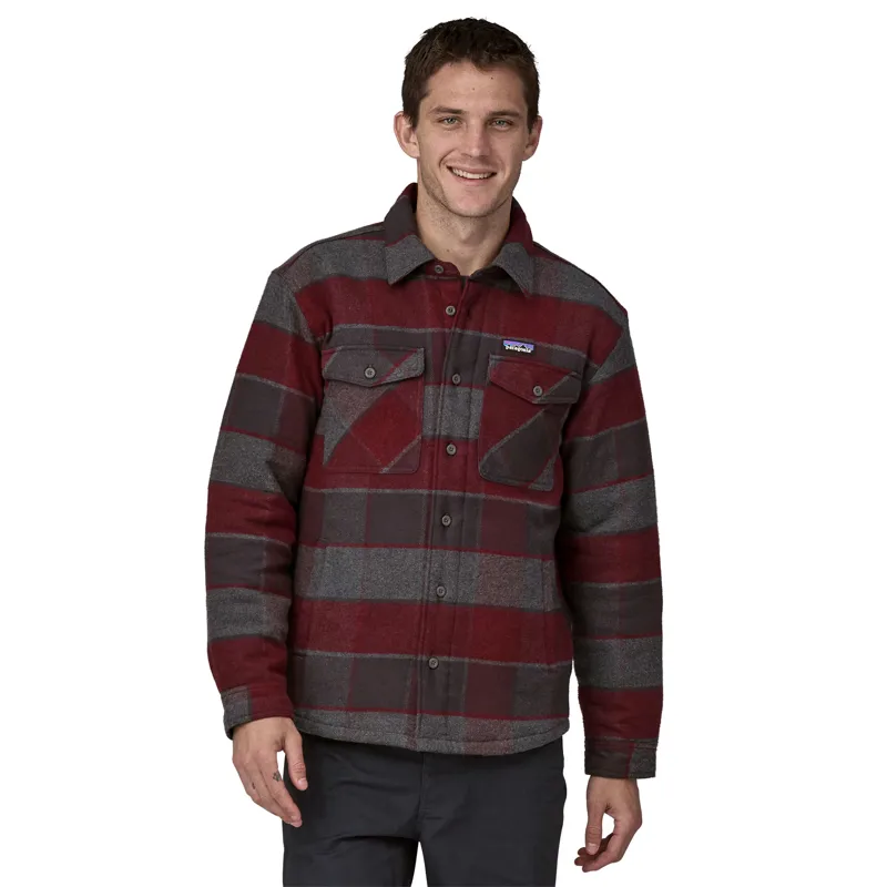 Patagonia Men's Lightweight Insulated Fjord Flannel Shirt - William: Ink Black