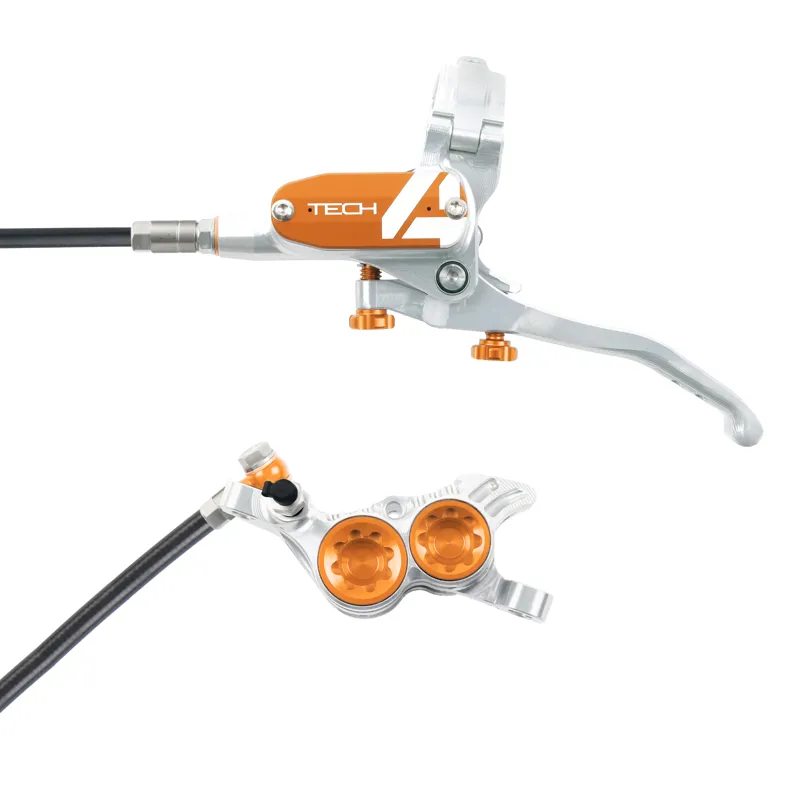 Hope Tech 4 V4 Brake - Silver/Orange