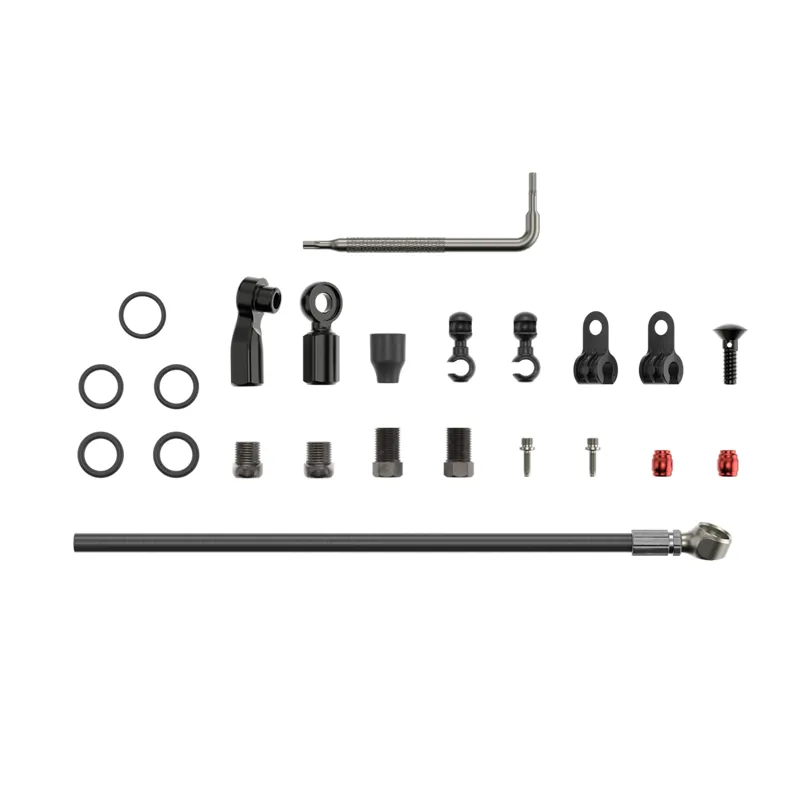 SRAM Brake Hydraulic Hose Kit - Beveled Banjo - 2000mm Inc. Banjo Fittings - Flat Mount RED22 FORCE22 RIVAL22 FORCE 1 FORCE CX1 APEX1 HRD S700