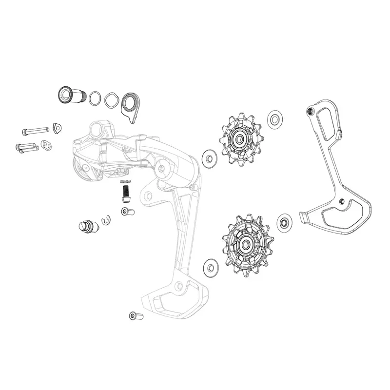 Sram Rear Derailleur Cage Assembly Kit T-Type Eagle AXS X0 XX