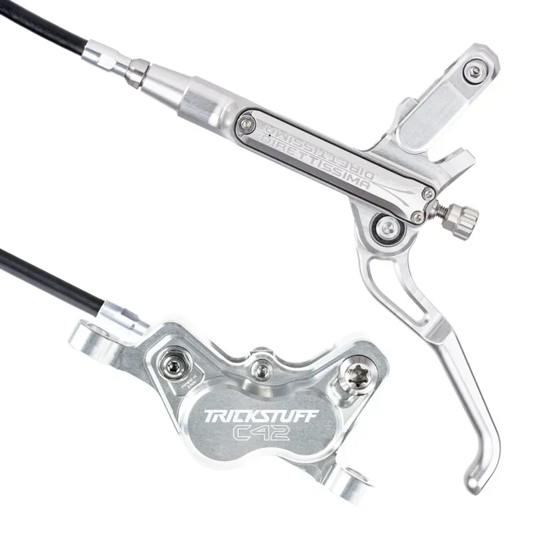 Trickstuff Direttissima Disc Brake Set - Silver Lever